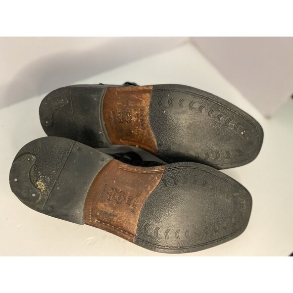 Tolo Men Dress/Casual Basketweave Leather Shoes Black 9.5M Italian To REPAIR - Picture 8 of 12